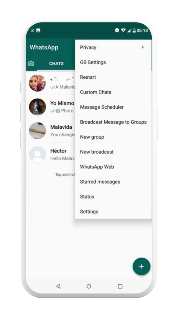 Screenshot of GB WhatsApp2